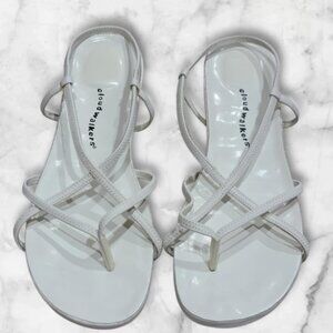 Vintage White Strappy Cloud Walkers Platform Sandals 1.5 inch Women 11